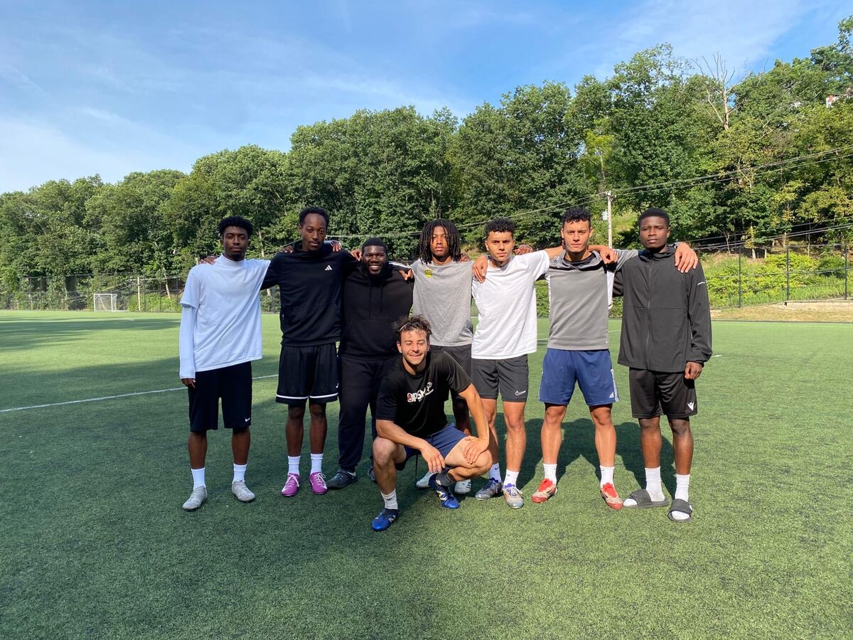 Summer session group on the field